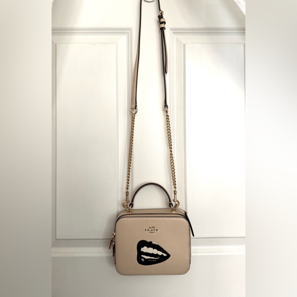 Coach Cream and Black Tom Wesselman Crossbody Bag